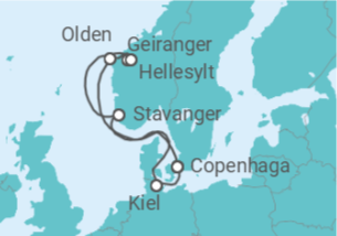 Itinerário do Cruzeiro Noruega, Alemanha TI - Costa Cruzeiros