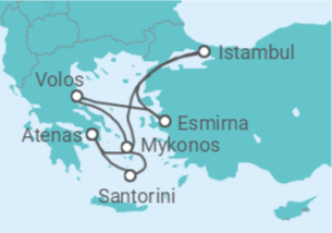 Itinerário do Cruzeiro Turquia, Grécia TI - Costa Cruzeiros