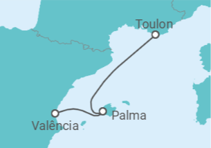 Itinerário do Cruzeiro Espanha - Costa Cruzeiros