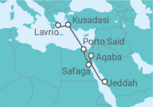 Itinerário do Cruzeiro Turquia, Egito, Jordânia - Celestyal Cruises