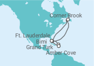Itinerário do Cruzeiro Bahamas - Princess Cruises