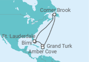 Itinerário do Cruzeiro Bahamas - Princess Cruises