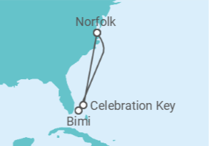 Itinerário do Cruzeiro EUA - Carnival Cruise Line