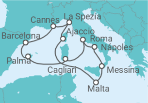 Itinerário do Cruzeiro França, Itália, Malta, Espanha - Celebrity Cruises