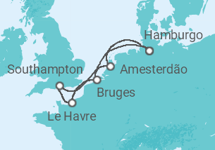 Itinerário do Cruzeiro França, Bélgica, Holanda, Alemanha - MSC Cruzeiros