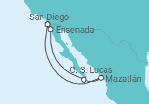 Itinerário do Cruzeiro México - NCL Norwegian Cruise Line