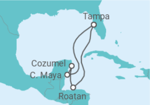 Itinerário do Cruzeiro México, Honduras - Royal Caribbean