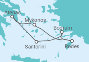Itinerário do Cruzeiro Grécia, Turquia - Virgin Voyages