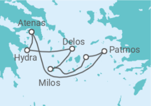 Itinerário do Cruzeiro Grécia - Ponant