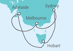 Itinerário do Cruzeiro Austrália TI - Celebrity Cruises