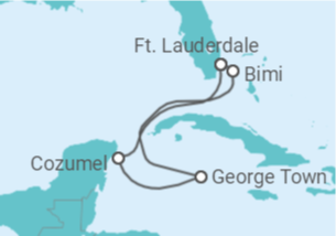 Itinerário do Cruzeiro México, Ilhas Caimão TI - Celebrity Cruises