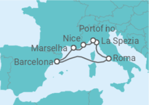 Itinerário do Cruzeiro Itália, França TI - Celebrity Cruises