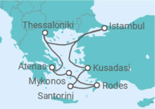 Itinerário do Cruzeiro Grécia, Turquia TI - Celebrity Cruises