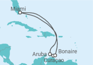 Itinerário do Cruzeiro Aruba, Curaçao, Bonaire, Santo Eustáquio e Saba TI - Celebrity Cruises