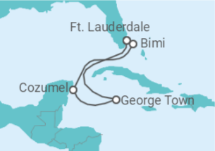 Itinerário do Cruzeiro Ilhas Caimão, México TI - Celebrity Cruises