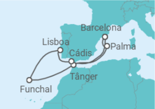 Itinerário do Cruzeiro Marrocos, Portugal, Espanha TI - Celebrity Cruises