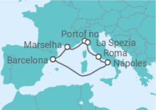 Itinerário do Cruzeiro França, Itália TI - Celebrity Cruises