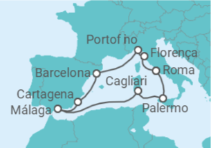 Itinerário do Cruzeiro Itália, Espanha TI - Celebrity Cruises