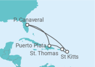 Itinerário do Cruzeiro Ilhas Virgens Americanas, São Cristóvão E Neves TI - Celebrity Cruises