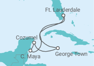 Itinerário do Cruzeiro Ilhas Caimão, México TI - Celebrity Cruises