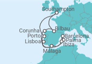 Itinerário do Cruzeiro Portugal, Espanha TI - Celebrity Cruises