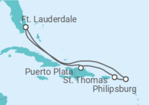 Itinerário do Cruzeiro Ilhas Virgens Americanas, Sint Maarten TI - Celebrity Cruises