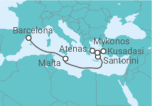 Itinerário do Cruzeiro Malta, Grécia, Turquia TI - Celebrity Cruises
