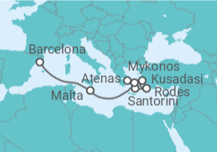 Itinerário do Cruzeiro Malta, Turquia, Grécia TI - Celebrity Cruises