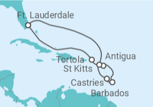 Itinerário do Cruzeiro Ilhas Virgens Britânicas, Antígua E Barbuda, Barbados, Santa Lúcia, São Cristóvão E Neves TI - Celebrity Cruises