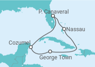 Itinerário do Cruzeiro Bahamas, Ilhas Caimão, México TI - Celebrity Cruises