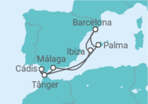 Itinerário do Cruzeiro Espanha, Marrocos TI - Celebrity Cruises