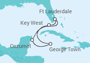 Itinerário do Cruzeiro EUA, Ilhas Caimão, México TI - Celebrity Cruises