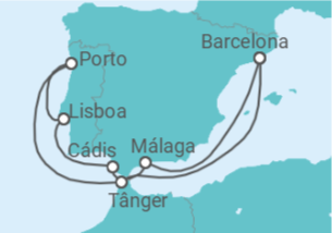 Itinerário do Cruzeiro Marrocos, Portugal, Espanha TI - Celebrity Cruises