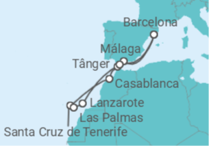 Itinerário do Cruzeiro Ilhas Canárias TI - Celebrity Cruises