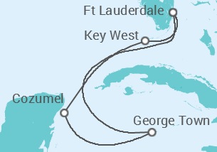 Itinerário do Cruzeiro EUA, México, Ilhas Caimão TI - Celebrity Cruises