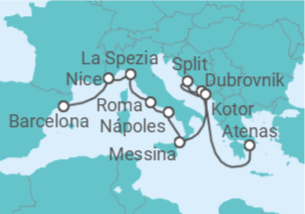 Itinerário do Cruzeiro Croácia, Montenegro, Itália, França TI - Celebrity Cruises