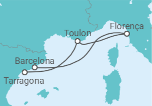 Itinerário do Cruzeiro França, Itália TI - Corazul Cruceros