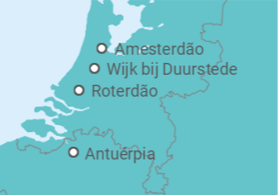 Itinerário do Cruzeiro Holanda, Bélgica - CroisiEurope