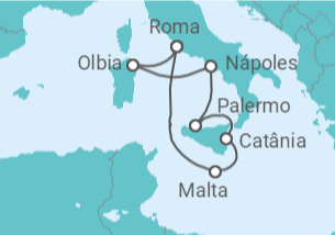 Itinerário do Cruzeiro Malta, Itália TI - AIDA