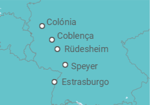 Itinerário do Cruzeiro Alemanha, França - com voo - Panavision