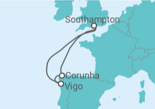 Itinerário do Cruzeiro Espanha - Disney Cruise Line