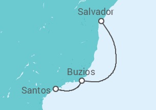 Itinerário do Cruzeiro Brasil - MSC Cruzeiros