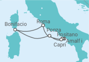 Itinerário do Cruzeiro França, Itália - Seadream Yacht Club