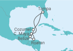 Itinerário do Cruzeiro Honduras, Belize, México - Royal Caribbean