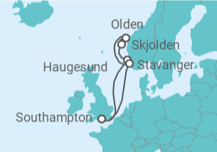 Itinerário do Cruzeiro Noruega - Royal Caribbean