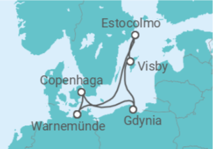 Itinerário do Cruzeiro Suécia, Polónia, Dinamarca - AIDA