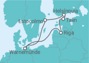 Itinerário do Cruzeiro Letónia, Estónia, Finlândia, Suécia - AIDA