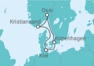 Itinerário do Cruzeiro Noruega - AIDA