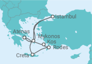 Itinerário do Cruzeiro Turquia, Grécia TI - Costa Cruzeiros