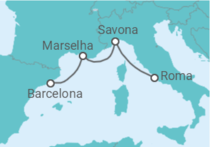 Itinerário do Cruzeiro Itália, França TI - Costa Cruzeiros